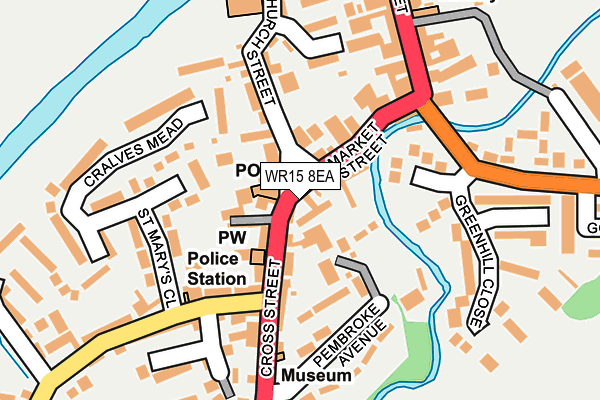 WR15 8EA map - OS OpenMap – Local (Ordnance Survey)