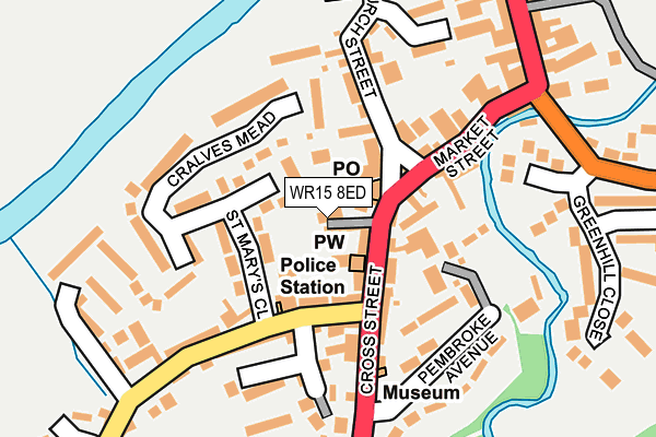 WR15 8ED map - OS OpenMap – Local (Ordnance Survey)