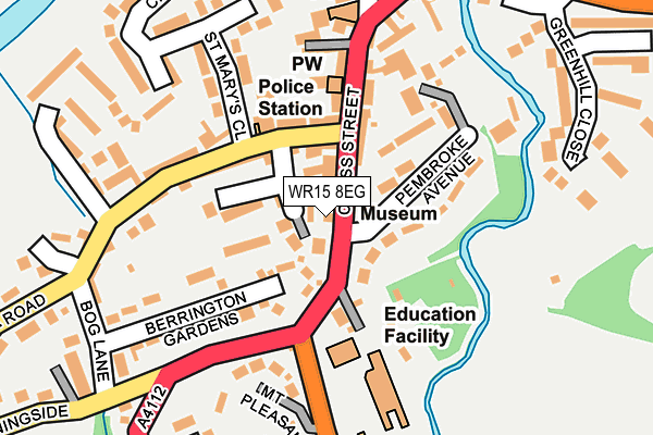 WR15 8EG map - OS OpenMap – Local (Ordnance Survey)