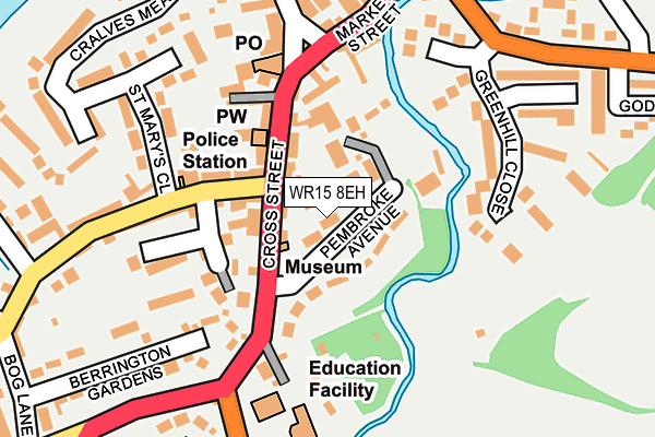 WR15 8EH map - OS OpenMap – Local (Ordnance Survey)