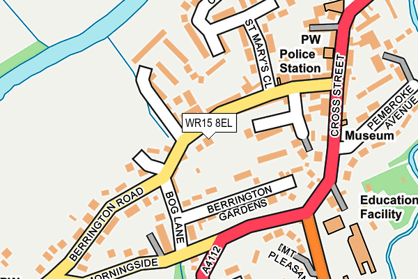 WR15 8EL map - OS OpenMap – Local (Ordnance Survey)