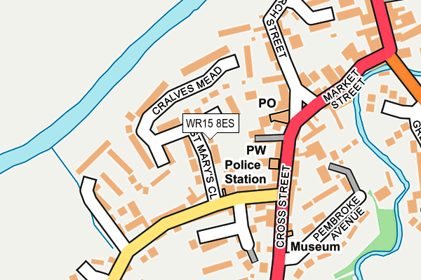 WR15 8ES map - OS OpenMap – Local (Ordnance Survey)