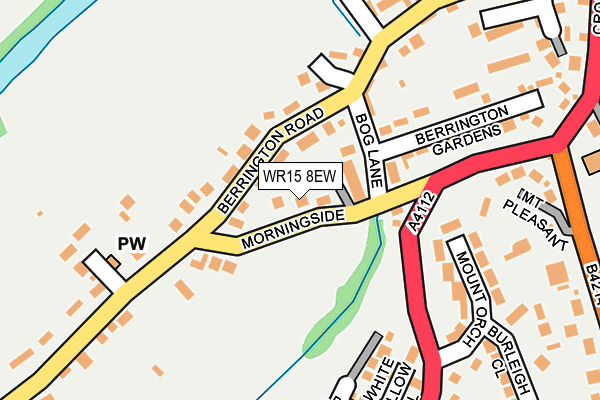 WR15 8EW map - OS OpenMap – Local (Ordnance Survey)