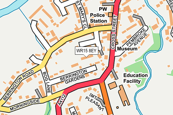 WR15 8EY map - OS OpenMap – Local (Ordnance Survey)