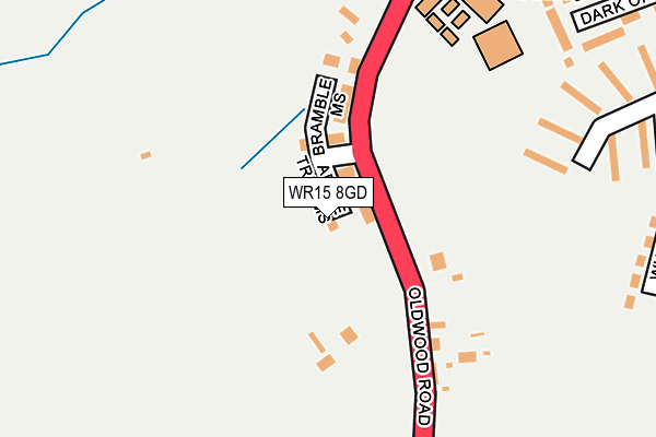 WR15 8GD map - OS OpenMap – Local (Ordnance Survey)