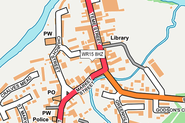 WR15 8HZ map - OS OpenMap – Local (Ordnance Survey)