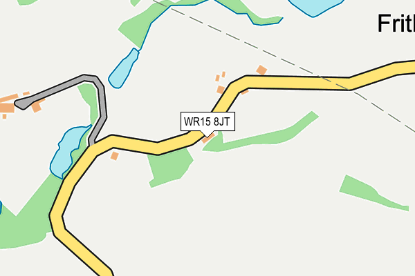 WR15 8JT map - OS OpenMap – Local (Ordnance Survey)
