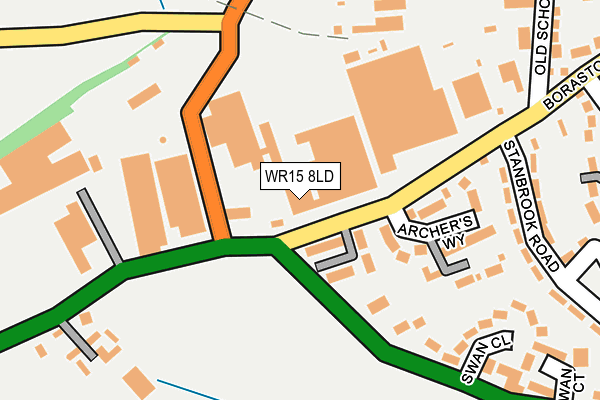WR15 8LD map - OS OpenMap – Local (Ordnance Survey)
