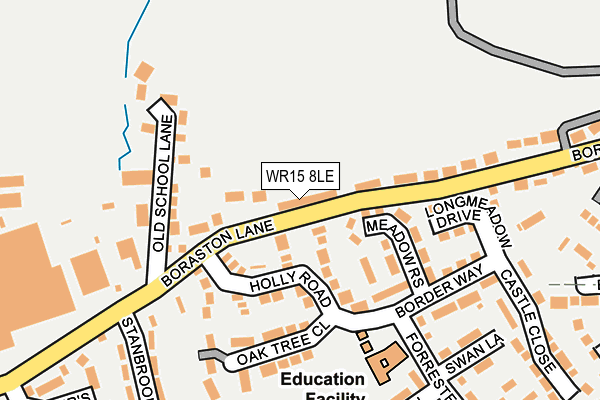 WR15 8LE map - OS OpenMap – Local (Ordnance Survey)
