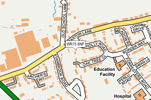 WR15 8NF map - OS OpenMap – Local (Ordnance Survey)