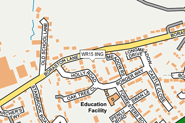 WR15 8NG map - OS OpenMap – Local (Ordnance Survey)