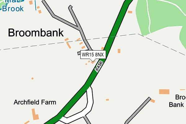 WR15 8NX map - OS OpenMap – Local (Ordnance Survey)