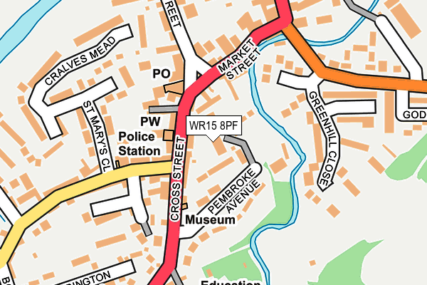 WR15 8PF map - OS OpenMap – Local (Ordnance Survey)