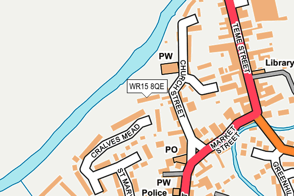 WR15 8QE map - OS OpenMap – Local (Ordnance Survey)