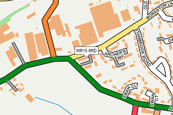 WR15 8RD map - OS OpenMap – Local (Ordnance Survey)