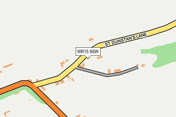 WR15 8SW map - OS OpenMap – Local (Ordnance Survey)