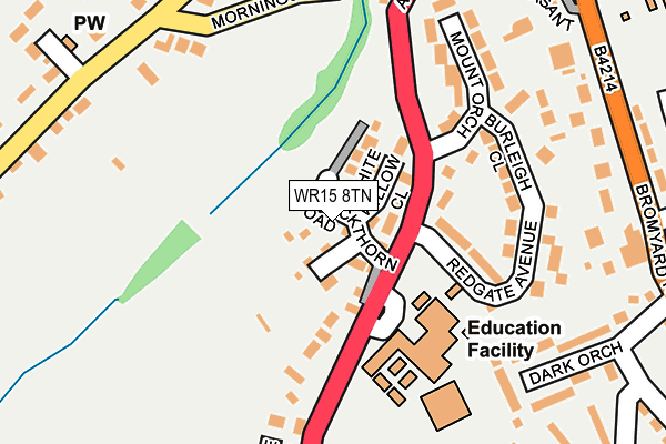WR15 8TN map - OS OpenMap – Local (Ordnance Survey)