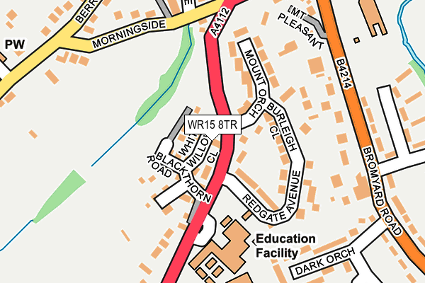 WR15 8TR map - OS OpenMap – Local (Ordnance Survey)