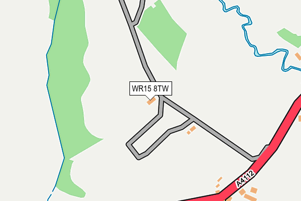 WR15 8TW map - OS OpenMap – Local (Ordnance Survey)
