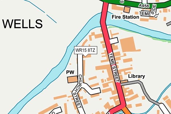 WR15 8TZ map - OS OpenMap – Local (Ordnance Survey)