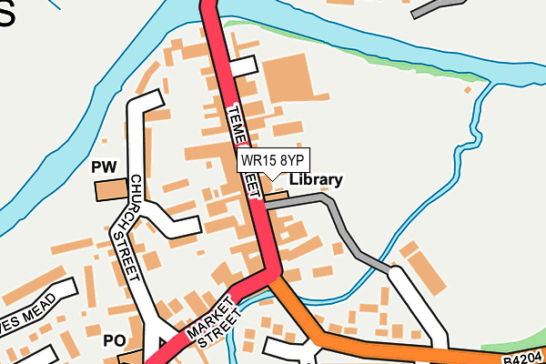 WR15 8YP map - OS OpenMap – Local (Ordnance Survey)