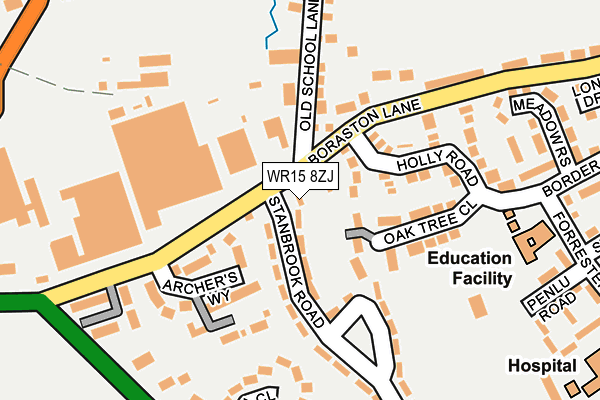WR15 8ZJ map - OS OpenMap – Local (Ordnance Survey)