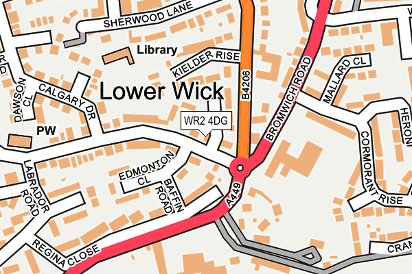 WR2 4DG map - OS OpenMap – Local (Ordnance Survey)