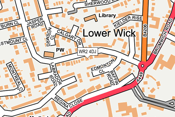 WR2 4DJ map - OS OpenMap – Local (Ordnance Survey)