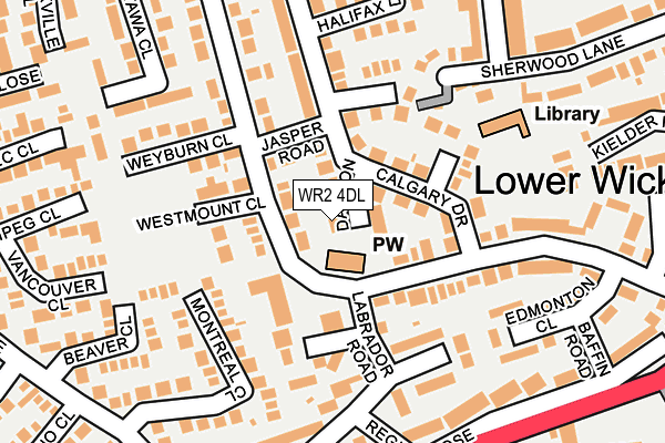 WR2 4DL map - OS OpenMap – Local (Ordnance Survey)