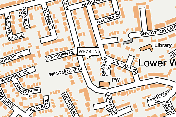 WR2 4DN map - OS OpenMap – Local (Ordnance Survey)