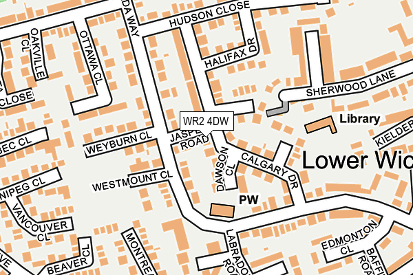 WR2 4DW map - OS OpenMap – Local (Ordnance Survey)