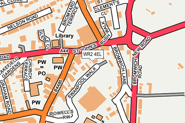 WR2 4EL map - OS OpenMap – Local (Ordnance Survey)