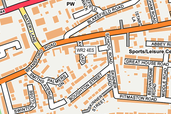WR2 4ES map - OS OpenMap – Local (Ordnance Survey)
