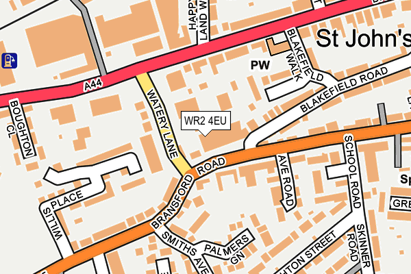 WR2 4EU map - OS OpenMap – Local (Ordnance Survey)