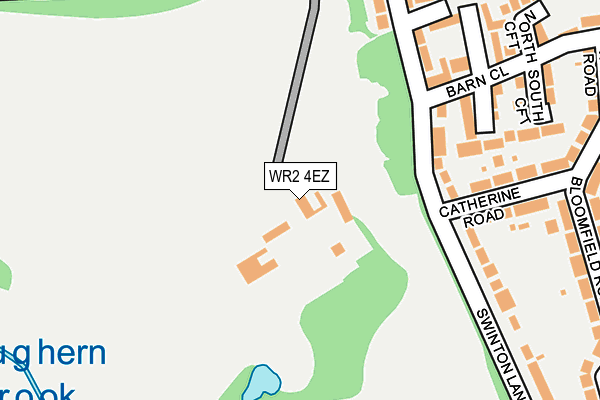 WR2 4EZ map - OS OpenMap – Local (Ordnance Survey)
