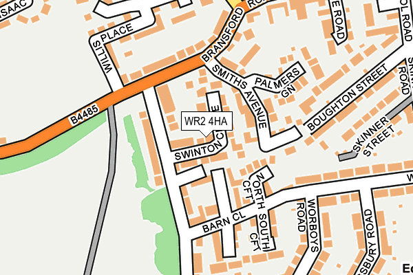 WR2 4HA map - OS OpenMap – Local (Ordnance Survey)