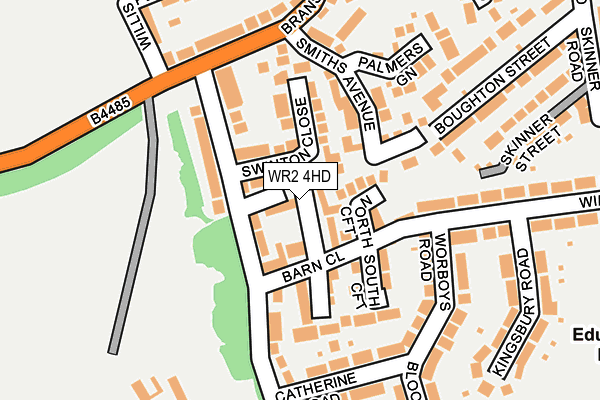 WR2 4HD map - OS OpenMap – Local (Ordnance Survey)