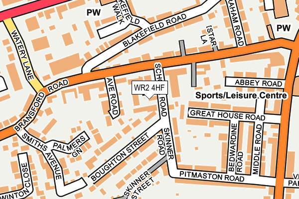 WR2 4HF map - OS OpenMap – Local (Ordnance Survey)