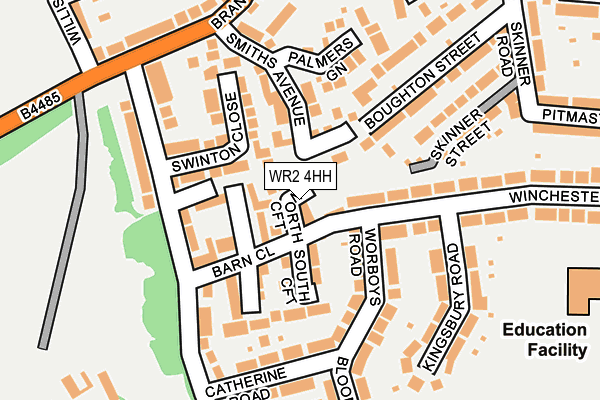 WR2 4HH map - OS OpenMap – Local (Ordnance Survey)