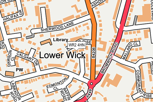 WR2 4HN map - OS OpenMap – Local (Ordnance Survey)