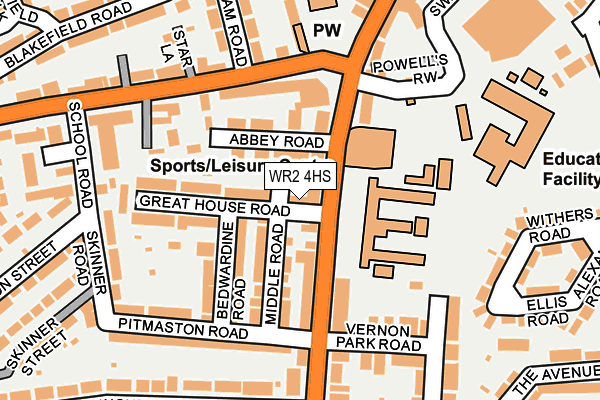 WR2 4HS map - OS OpenMap – Local (Ordnance Survey)