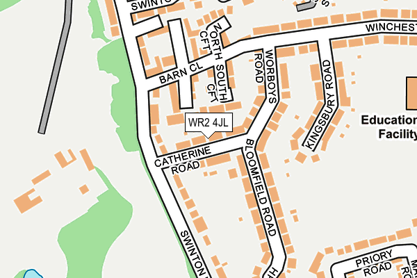 WR2 4JL map - OS OpenMap – Local (Ordnance Survey)