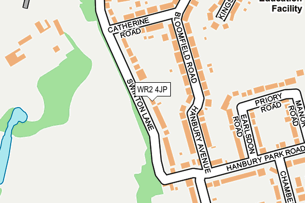 WR2 4JP map - OS OpenMap – Local (Ordnance Survey)