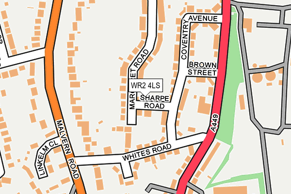WR2 4LS map - OS OpenMap – Local (Ordnance Survey)