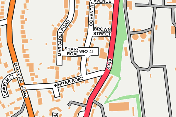 WR2 4LT map - OS OpenMap – Local (Ordnance Survey)