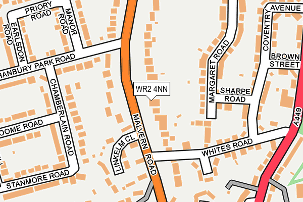 WR2 4NN map - OS OpenMap – Local (Ordnance Survey)