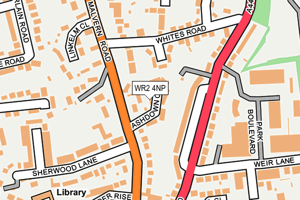 WR2 4NP map - OS OpenMap – Local (Ordnance Survey)
