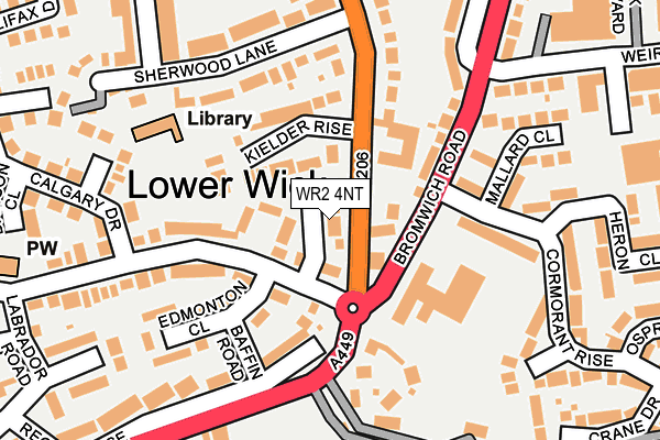 WR2 4NT map - OS OpenMap – Local (Ordnance Survey)