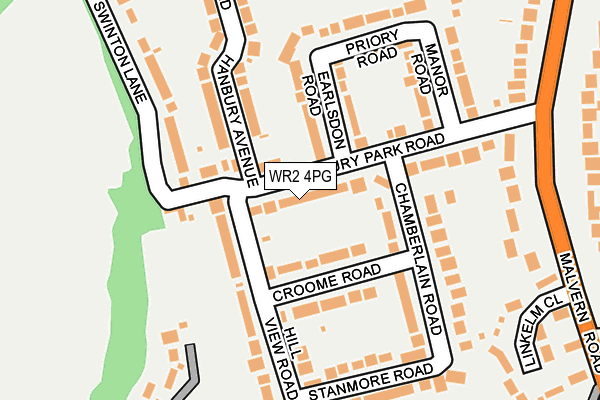 WR2 4PG map - OS OpenMap – Local (Ordnance Survey)