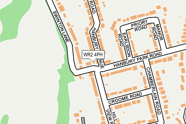 WR2 4PH map - OS OpenMap – Local (Ordnance Survey)
